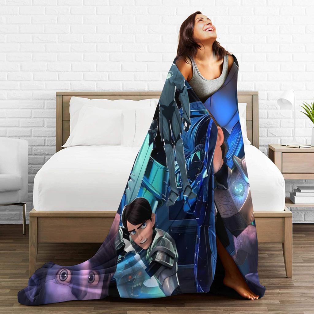 Trollhunters Tales Of Arcadia Soft Blanket Decorative Plush Throw Blanket Print Couch Chair Flannel Bedspread Sofa Bed Cover