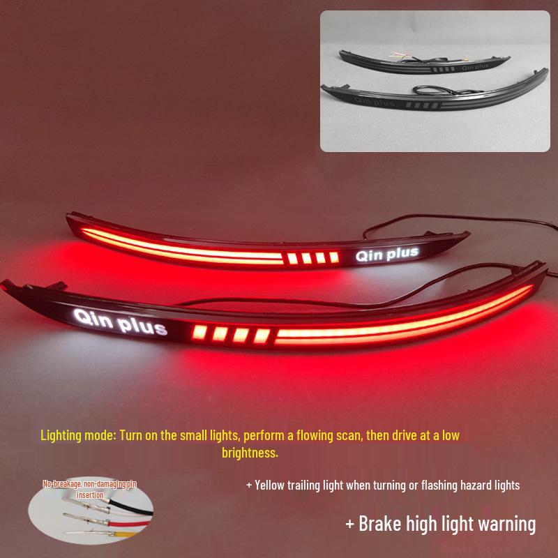BYD Qin Plus LED Rear Bumper Brake Lights - Compatible with 25 Models, Custom Fit.
