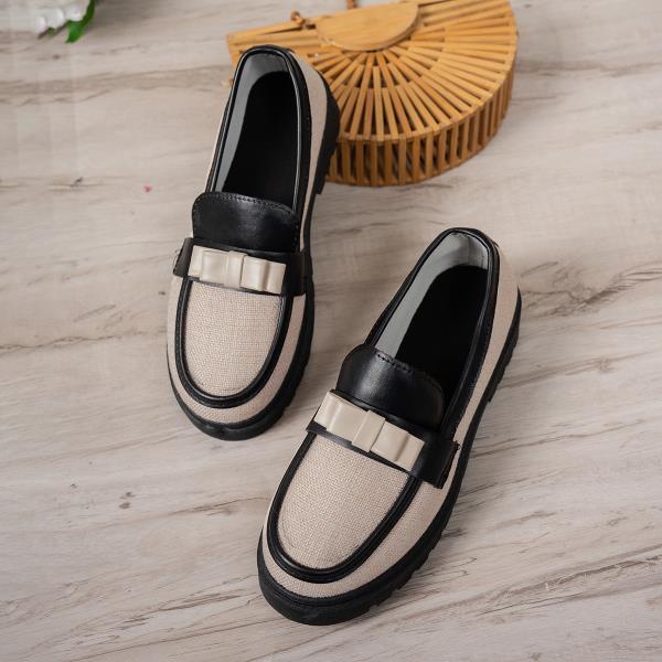 Fashion Shoes Woman Flats Oxfords Soft Slip-on Dress Summer Leather New Comfortable Slip On Grandma Fabric Rubber Spring PU Hoof Heels R