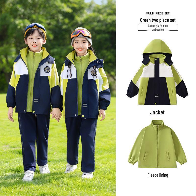 

Primary School Sports Day Windbreaker Set for Kids - Spring, Autumn, & Winter Styles 100 cm