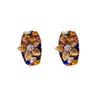 Silver Needle Diamond Inlaid Pearl Flower Earrings - Vintage Light Luxury Retro Studs for Women