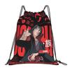 Custom N-Narutoes Akatsukis Drawstring Bag Women Men Lightweight Logo Sports Gym Storage Backpack