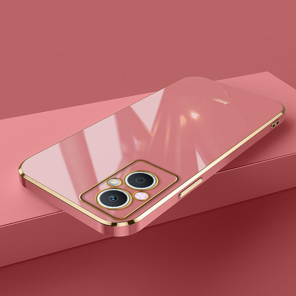 For OnePlus Nord N20 5G Case Luxury Square Plating OPPO Reno 7z 7 8 Lite F21Pro Phone Case ShockProof Silicone Back Cover Fundas