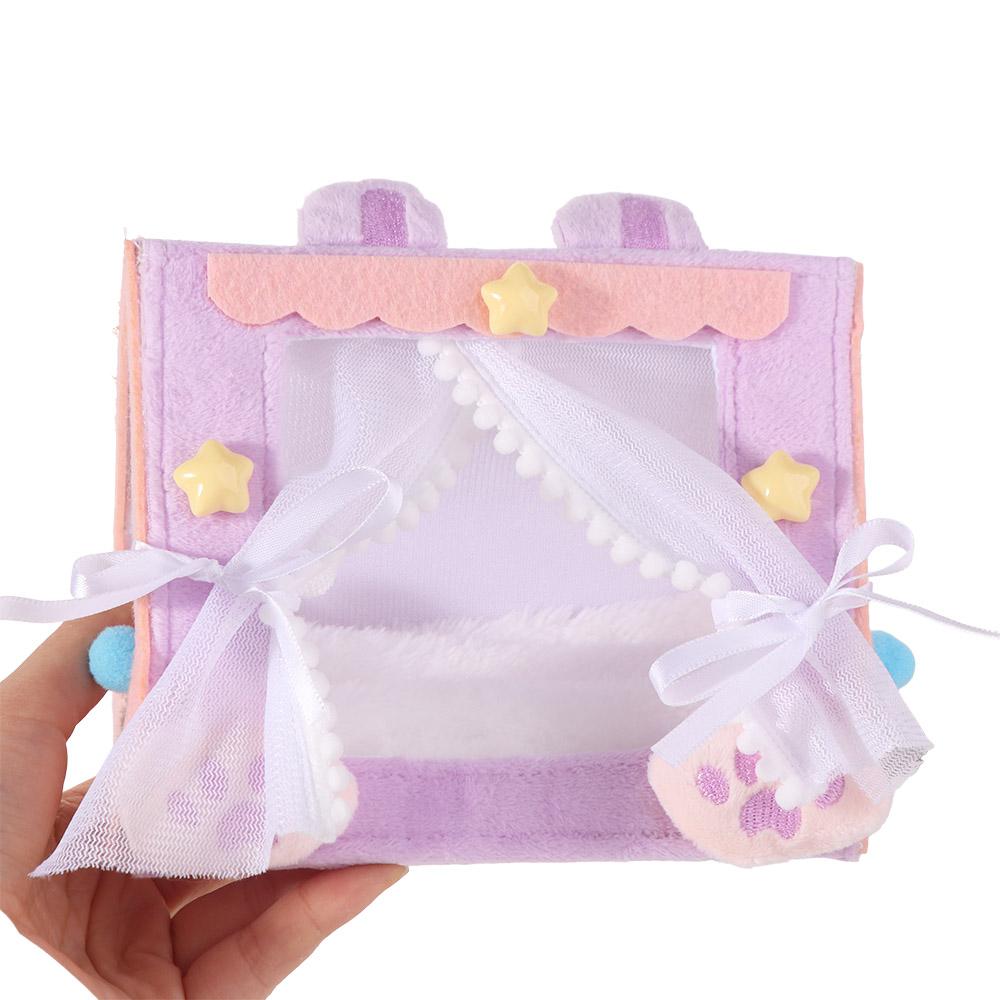 Scene Model Cotton Doll Bed Desktop Ornaments Doll Sleeping Bed Creative Doll Tent  Girl Gift