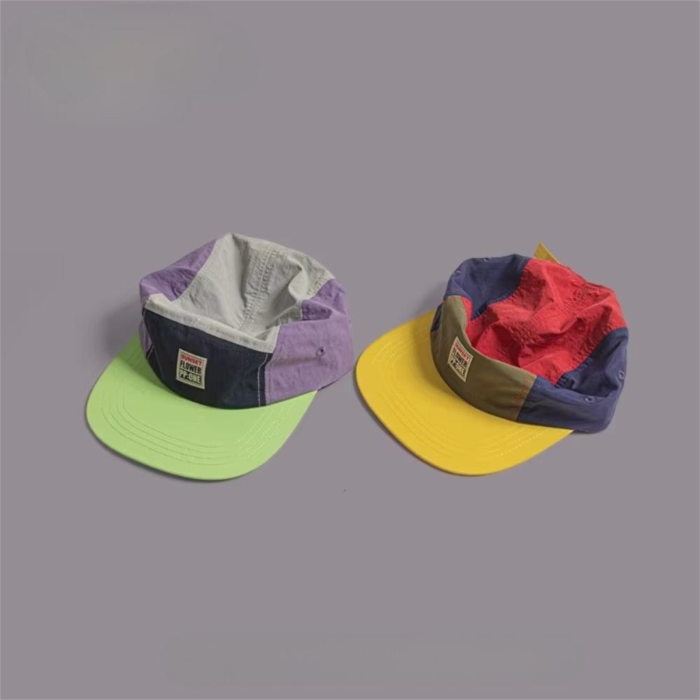 Retro Japanese Style Hip-hop Hats Thin Quick-drying Flat Brimmed Baseball Cap Breathable 5 Panel Sunscreen Hat Unisex