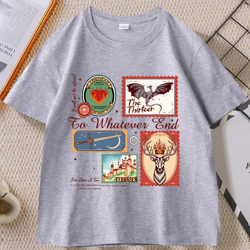 Throne of Glass T Shirt Vintage Terrasen The Thirteen Women T-Shirt Fantastic Reader Tee Fantasy Book Lover Clothes Unisex Tops