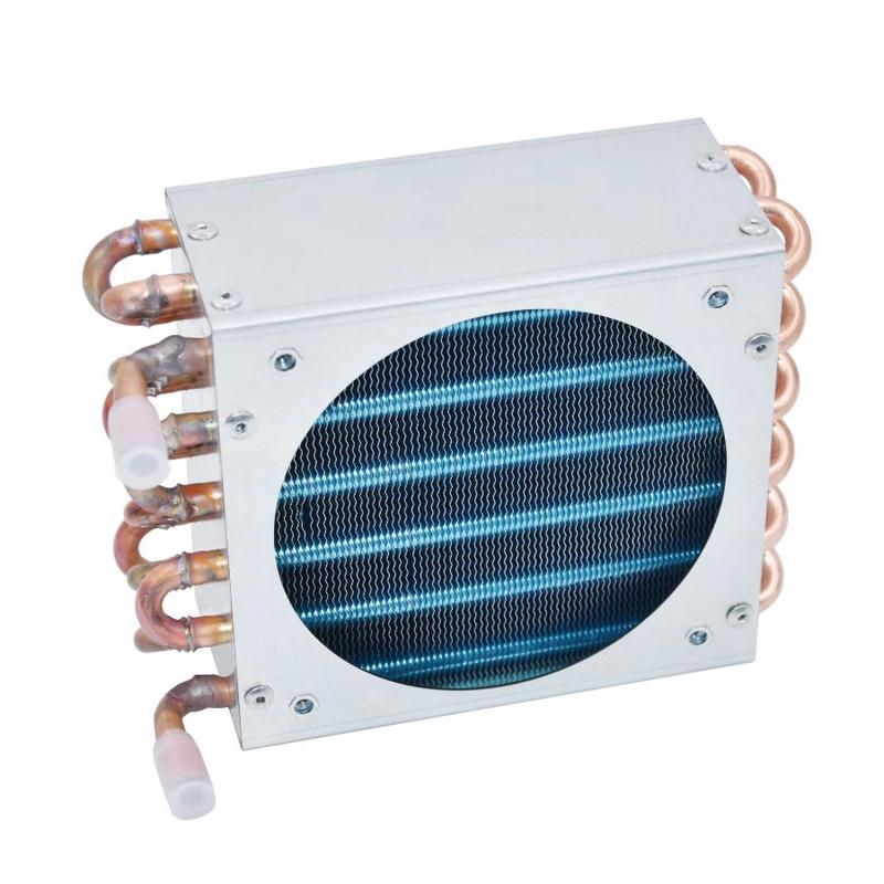 With Shell Condenser Radiator  Freezer Air-cooled Water-cooled Fan Aluminum Fin Copper Tube Heat Exchanger
