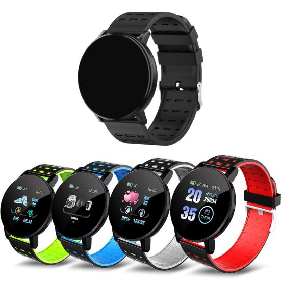 Chytré hodinky 119 Plus Multifunkční monitorování zdraví Vodotěsné Módní Sportovní Monitor srdečního tepu Chytré hodinky pro běh