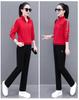 Women's Casual Two-Piece Set - 2025 Spring/Autumn New Style for Square Dance, Plus Size Sportswear
