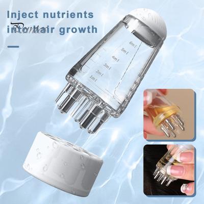 Pettine applicatore portatile per cuoio capelluto con bilancia Spazzola massaggiatore per cuoio capelluto rimovibile e lavabile con 5 sfere rotanti Trattamento per capelli multifunzionale ed essenziale