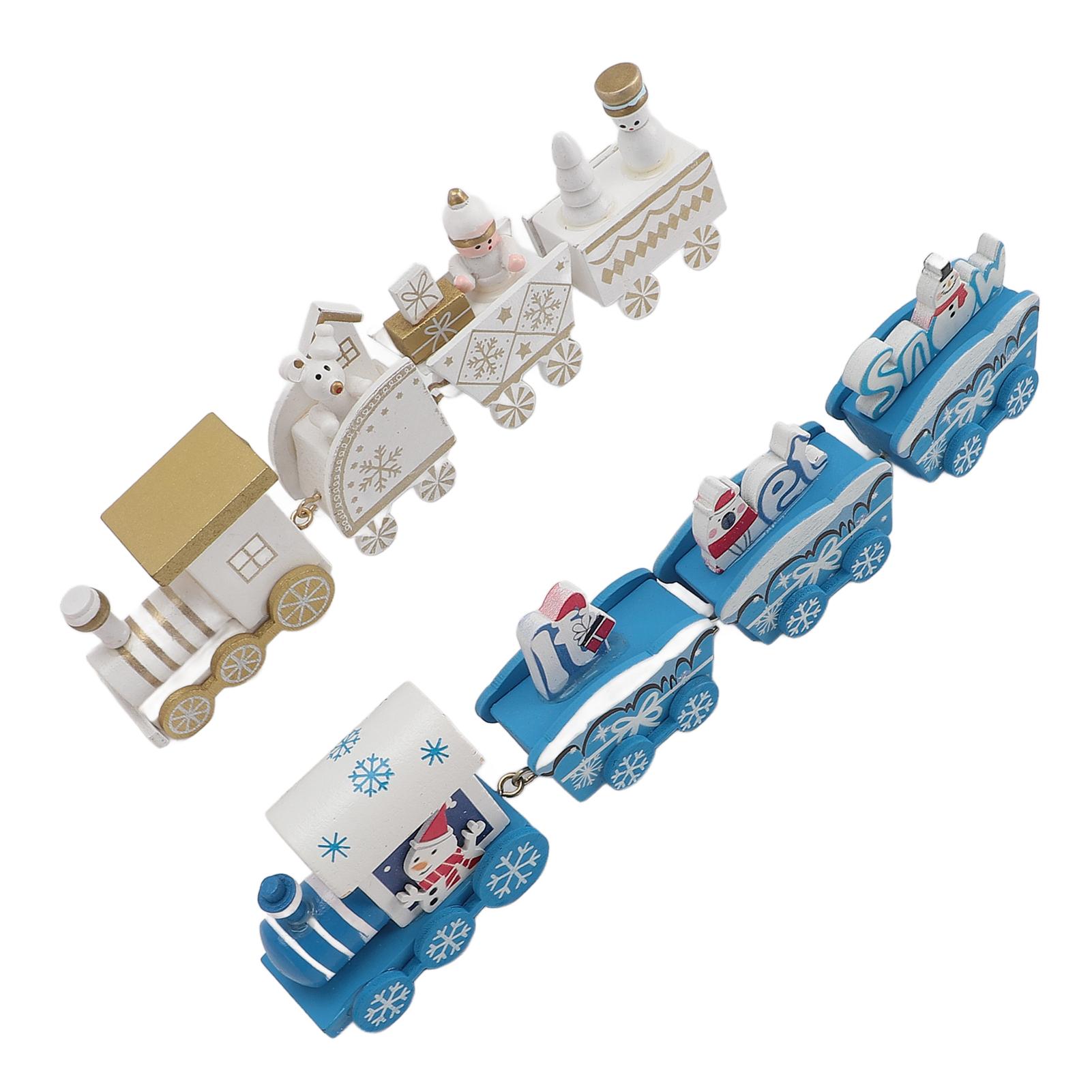 

2 шт. Рождественский поезд, украшение, деревянный, милый, праздничный, мини-украшение в виде рождественского поезда для праздничного декора, красный и