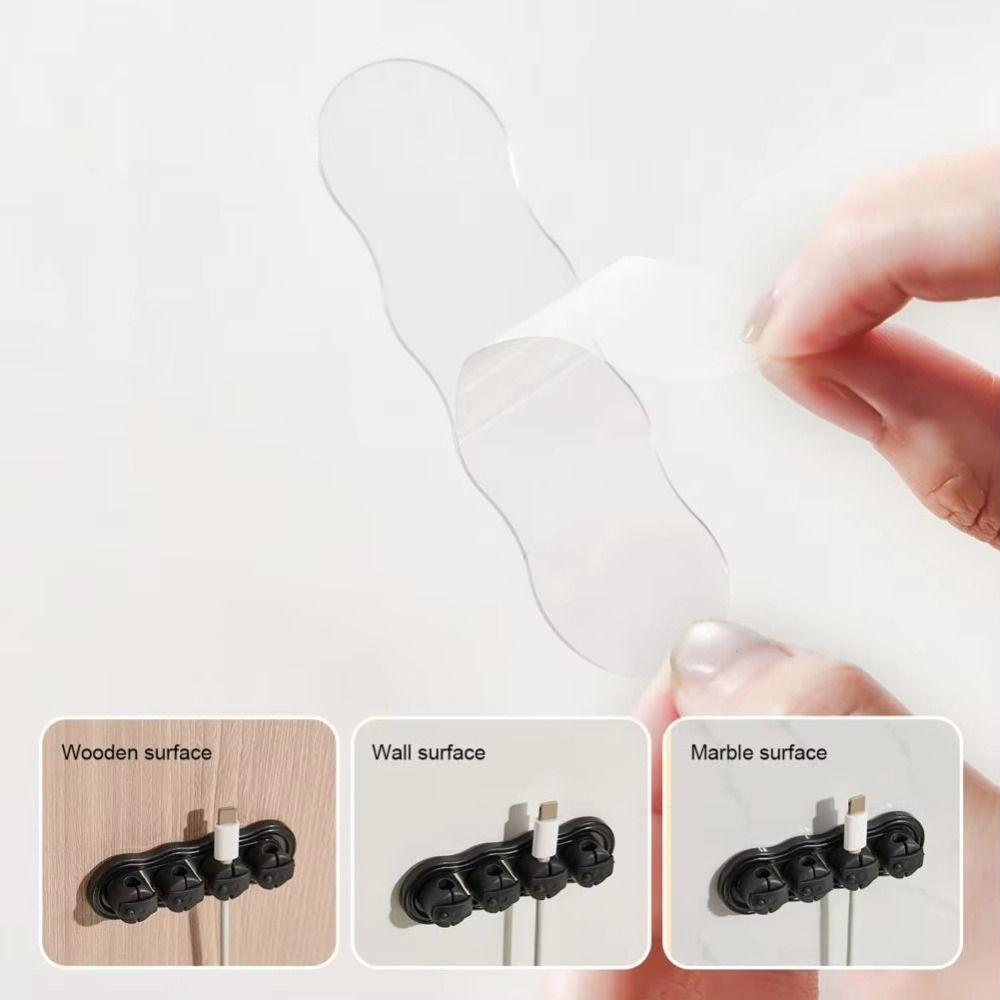 Reserved Wire Slots Multi Cord Holder Charging Cable Fixed Storage Buckle Home Office Use