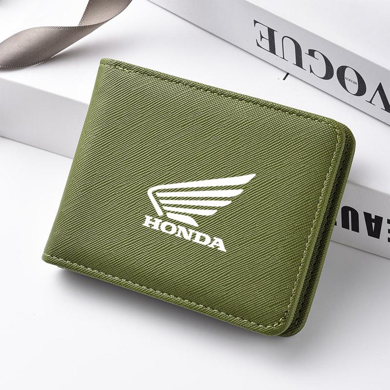 Brushed Texture Car Driving Document ID Card Men Short Wallet For Honda CBR 600RR 1000RR CBR 125R 954 600 650F 650R 1100XX 1000F XD9