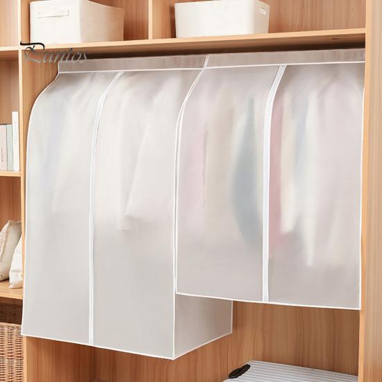 Îmbrăcăminte rezistentă la praf Husă supradimensionată Închidere cu fermoar Rochie translucidă Costum Capac de protecție pentru haină Geanta de depozitare agățată