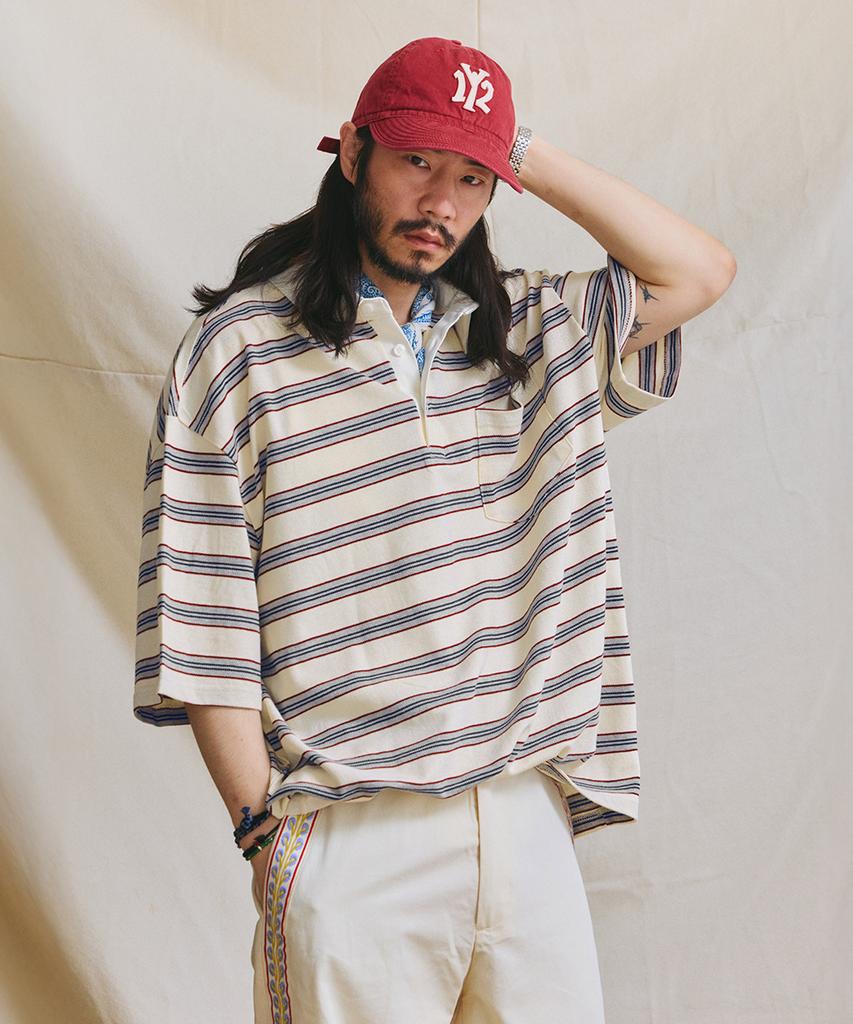 RUGGED HOUSE Campus Heritage Polo Shirt Ivory