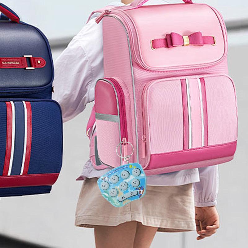 Luminous Mini Cartoon Whack-a-Mole Game Console Keychain Pendant