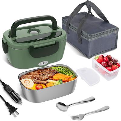 Electric Lunch Box Food Heater, 304 Stainless Steel Liner 12V24V Car Home