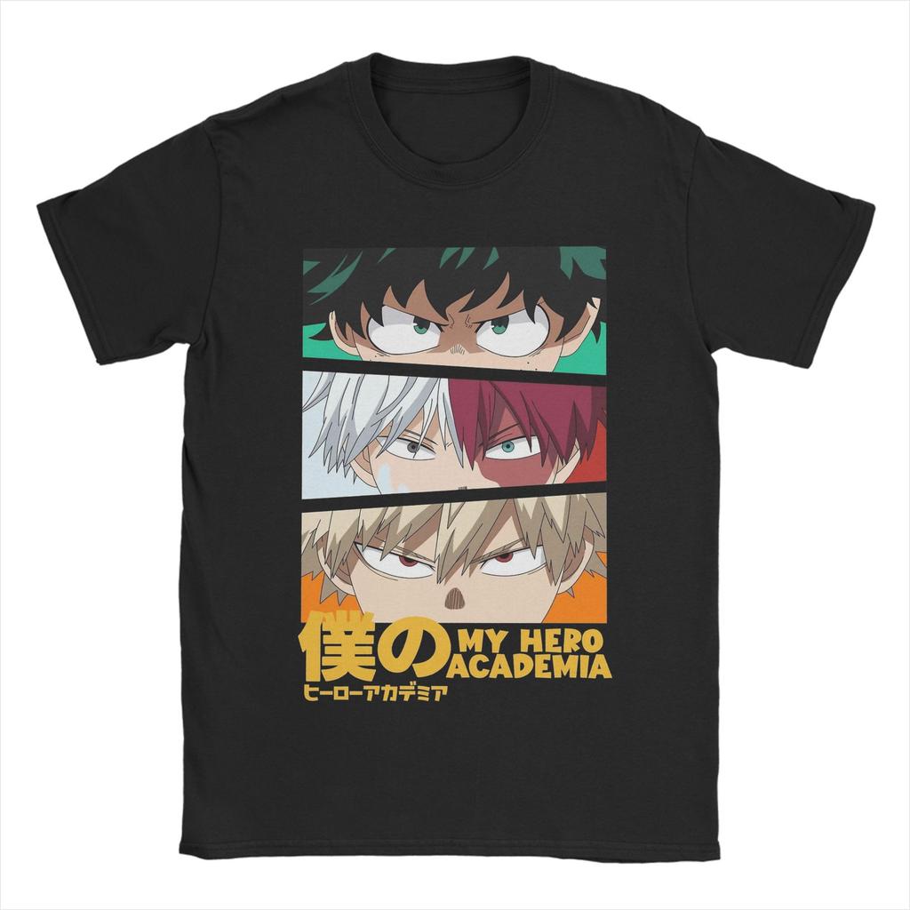 Anime Hero Eyes My Hero Academia T Shirts Men 100 Cotton Novelty TShirt O Neck Tee Shirt Short Sleeve Clothes Plus Size
