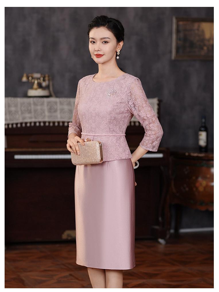 Elegant 2025 Autumn Mother of the Groom Wedding Banquet Dress - Petite & Plus Size