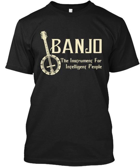 

Banjo For Intelligent People Instrument T-Shirt Made in USA Size S to 5XL 4XL
