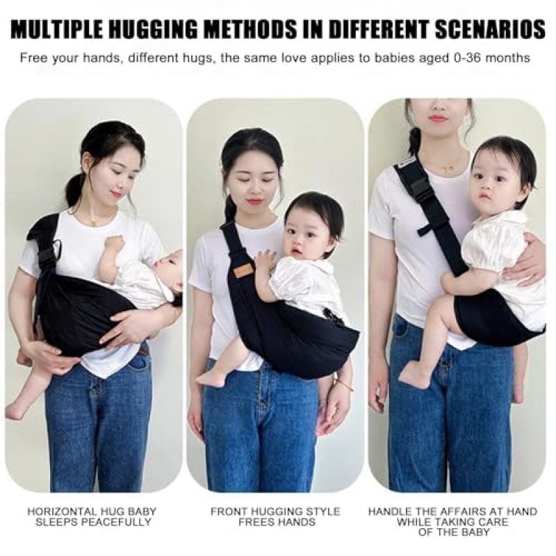Baby Carrier for Newborn to Toddler, Ergonomic Adjustable Infant Carrier 3-36 Months, Hip Seat Sling, Breathable & Support Up to 20KG