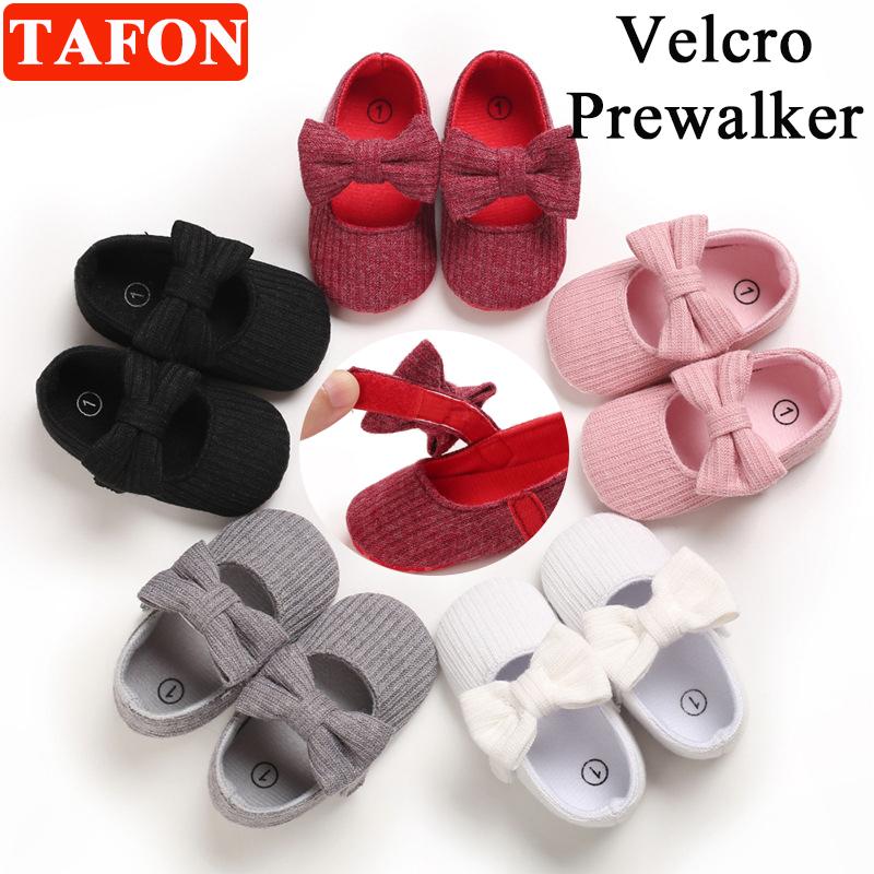 Cheap Newborn Baby Girls Soft Sole Bottom Knit Shoes Antislip Velcro Prewalker 018M Joom