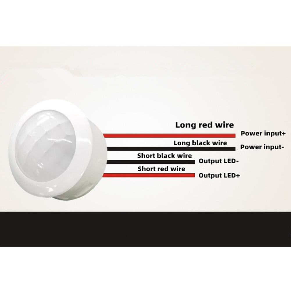 DC 12V 24V Wiring Infrared Sensor PIR Motion Movement Sensing Light Switches