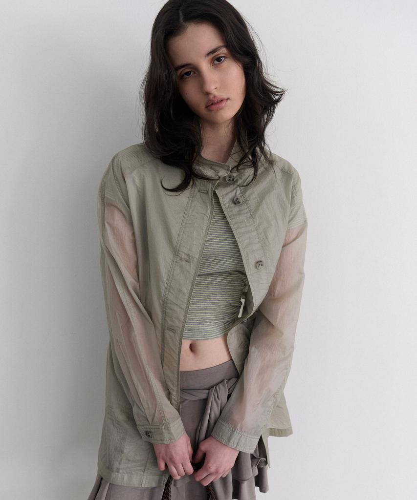 Andneeds Vero Sheer Half Jacket (Khaki Beige)