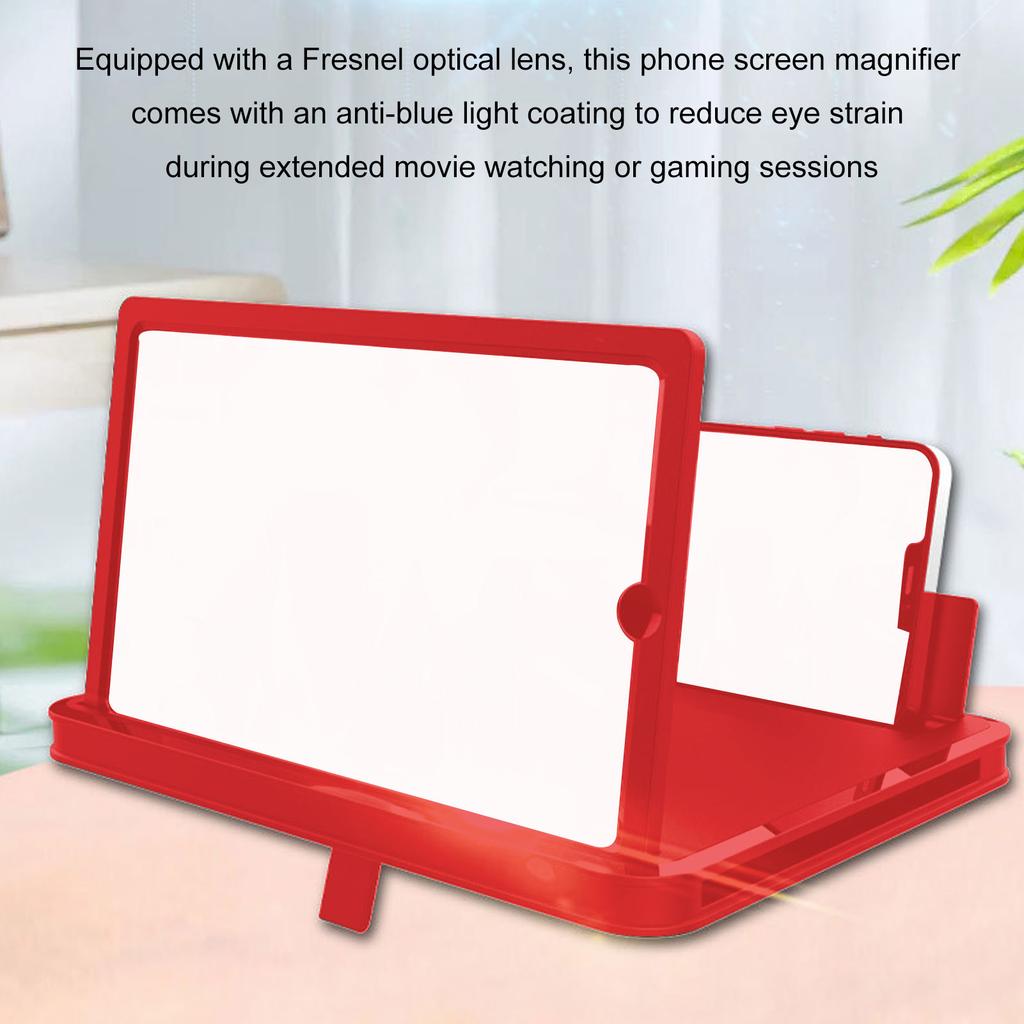 14 Mobile Phone Screen Magnifier Foldable Phone Stand with Screen Amplifiers for Movies Videos White