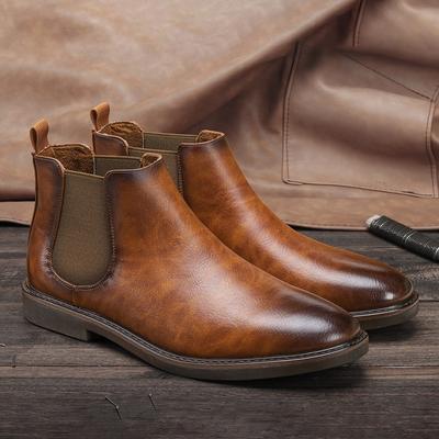 Scarpe Uomo Britanniche Moda Uomo Stivali Chelsea di Lusso Retro Slip-on Stivaletti Casual Taglie Forti Corti Botas Zapatillas Hombre