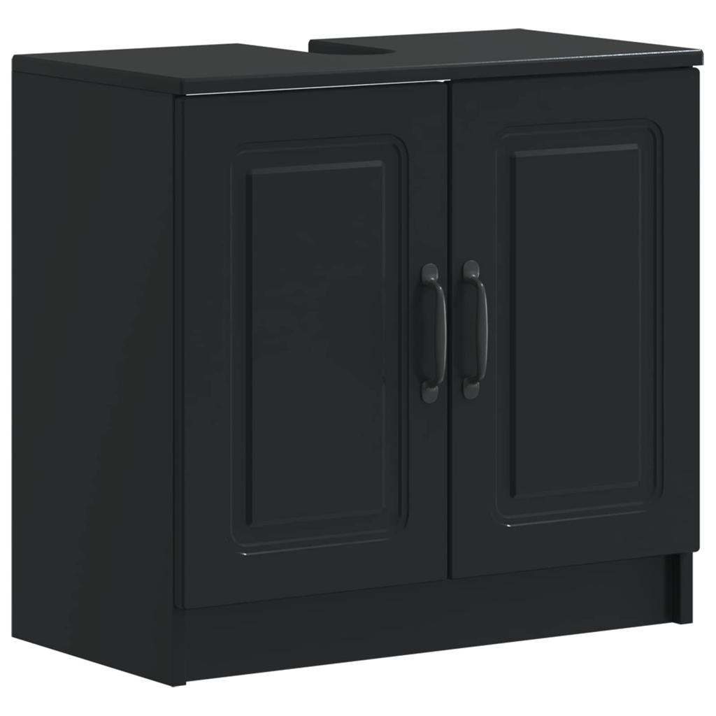 2 Piece Bathroom Cabinet Set UTRECHT Black Engineered Wood