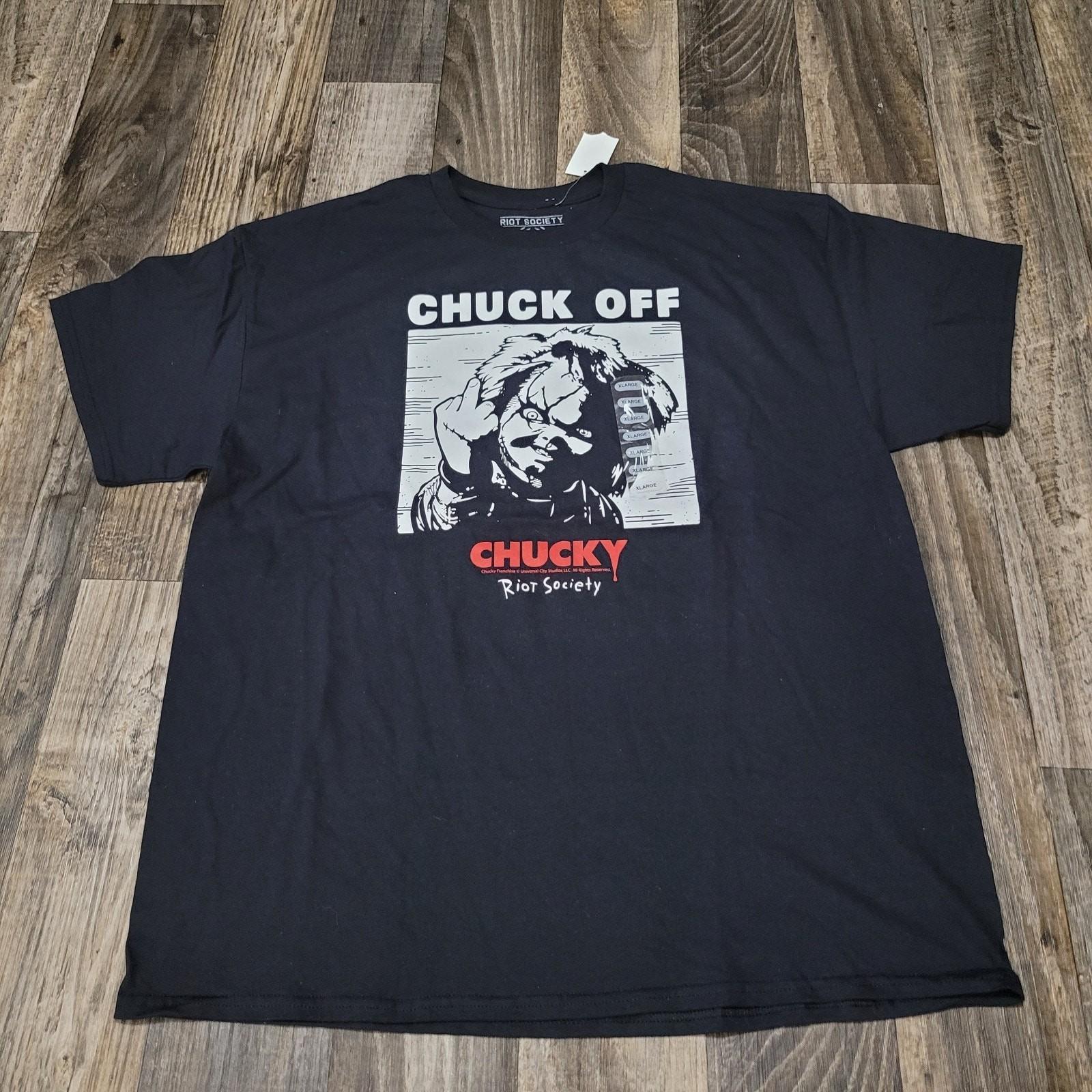 Child s Play T-Shirt Size XL Black Tee New Riot Society NWT Chuck Off Unisex T-Shirt S