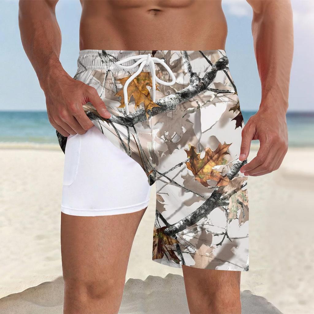 Men's Swim Quick-dry Beach Casual Swimming Trunks (With Pockets)