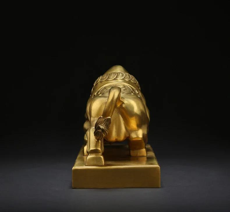High Quality Fortune Copper Bull Settlement Turn On Living Room Office Decor Desk Crafts