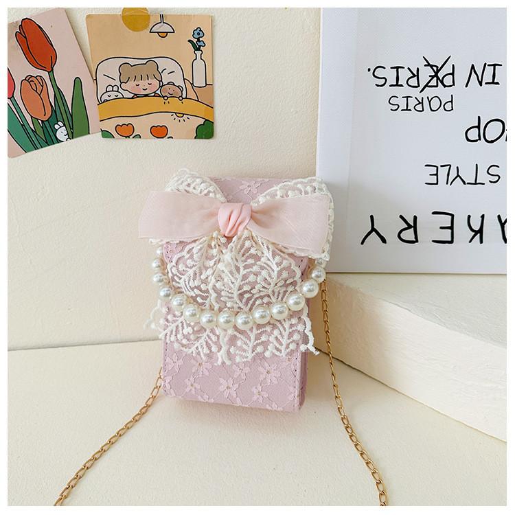 Small Bag Flower Autumn And Winter Small Fresh Crossbody Bag Lace Shoulder Bow