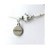 Pierres et Minéraux. Collier 20 perles Agate crazy lace bleu 8 mm Chaine en acier inoxydable.