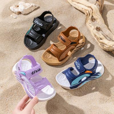 Children's Sandals New Summer Non-Slip Soft Sole Girls' Velcro Toddler Shoes Baby Beach Sandals