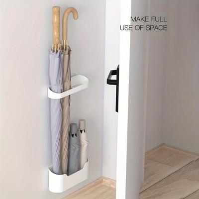 An der Wand montierter Schirmhalter, nagelfreier Verschluss, multifunktionales Aufbewahrungsregal für Haushaltsschirme, Sonnenschirmhalter