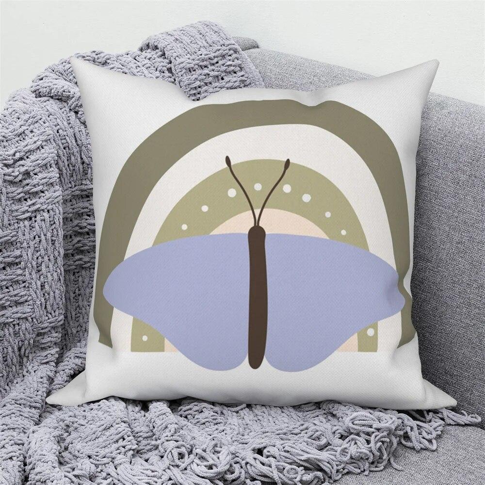 Kissenbezug Dekoration Zuhause Büro Schlafzimmer Cartoon Regenbogen Wolke Sofa Dekokissen