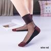 Women's Crystal Silk Stockings: Sexy Japanese Style, Non-slip Korean Design, Transparent Gold & Silver Thread, Mid-calf Socks