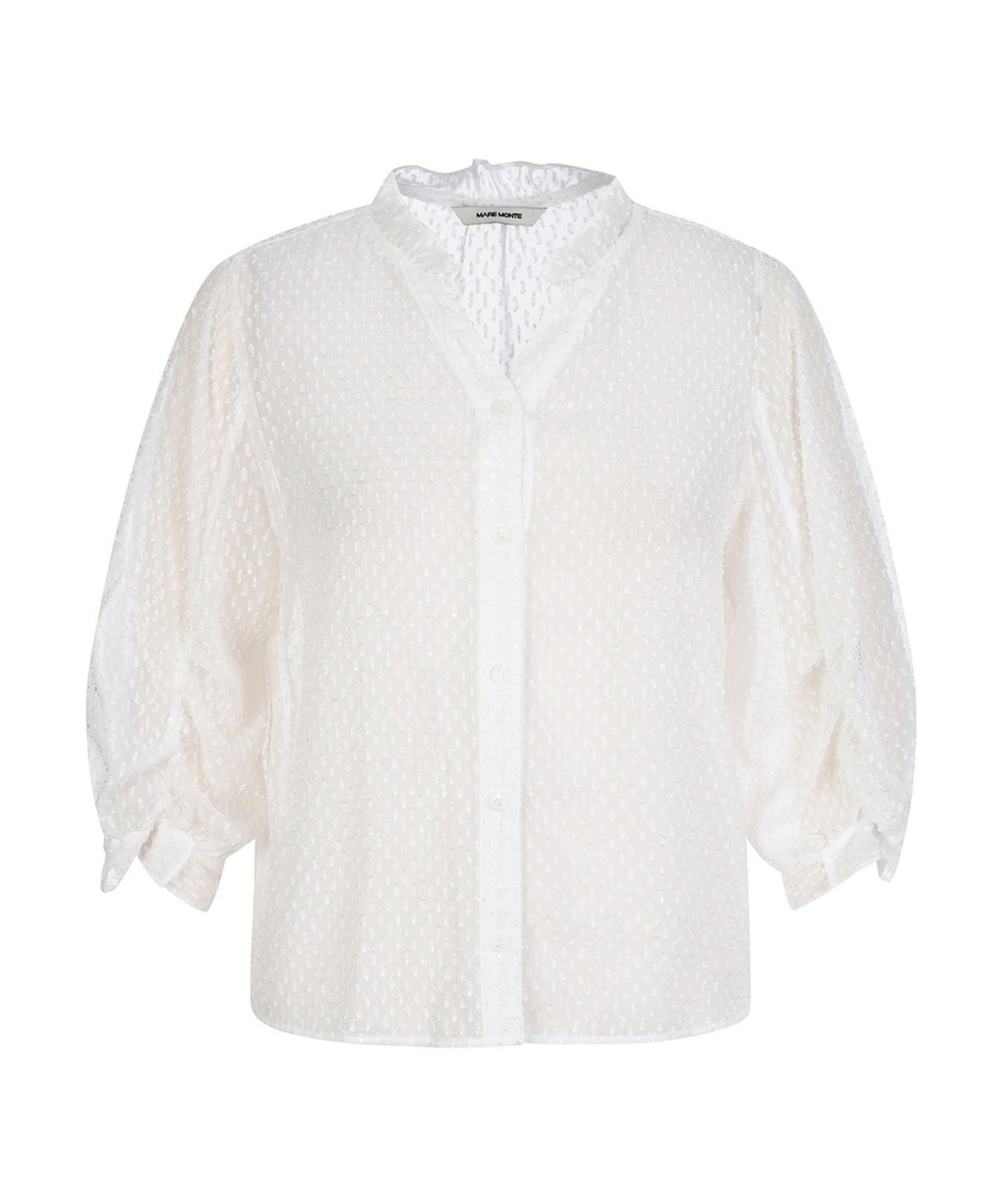 Maremonte Dot Pattern See-Through Blouse_M235Mbl40S0 White(Wht)/55