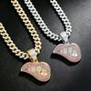 Men's Trendy Hip Hop Red Lips Pendant Cuban Chain Necklace