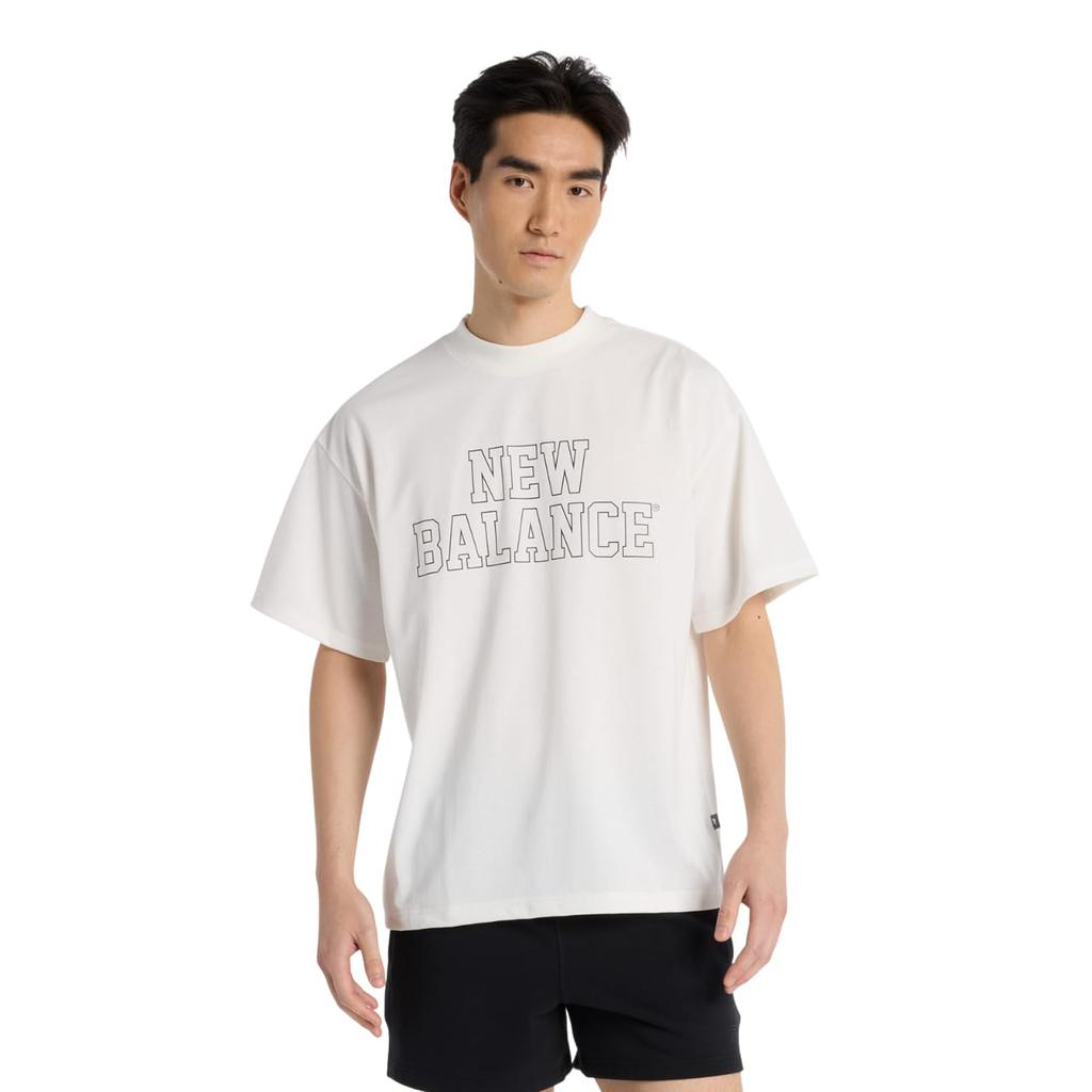 Model Worn by Otani Oversized Short Sleeve Short Sleeve Dry Quick Drying Breathable Moisture Absorbent Quick Drying Training Wear SST [New Balance]