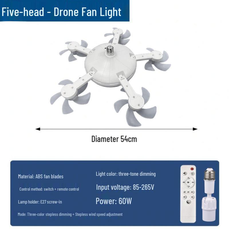 Nordic Smart Ceiling Fan with Silent Operation & Remote, Energy-Saving Eye Protection Light for Bedroom