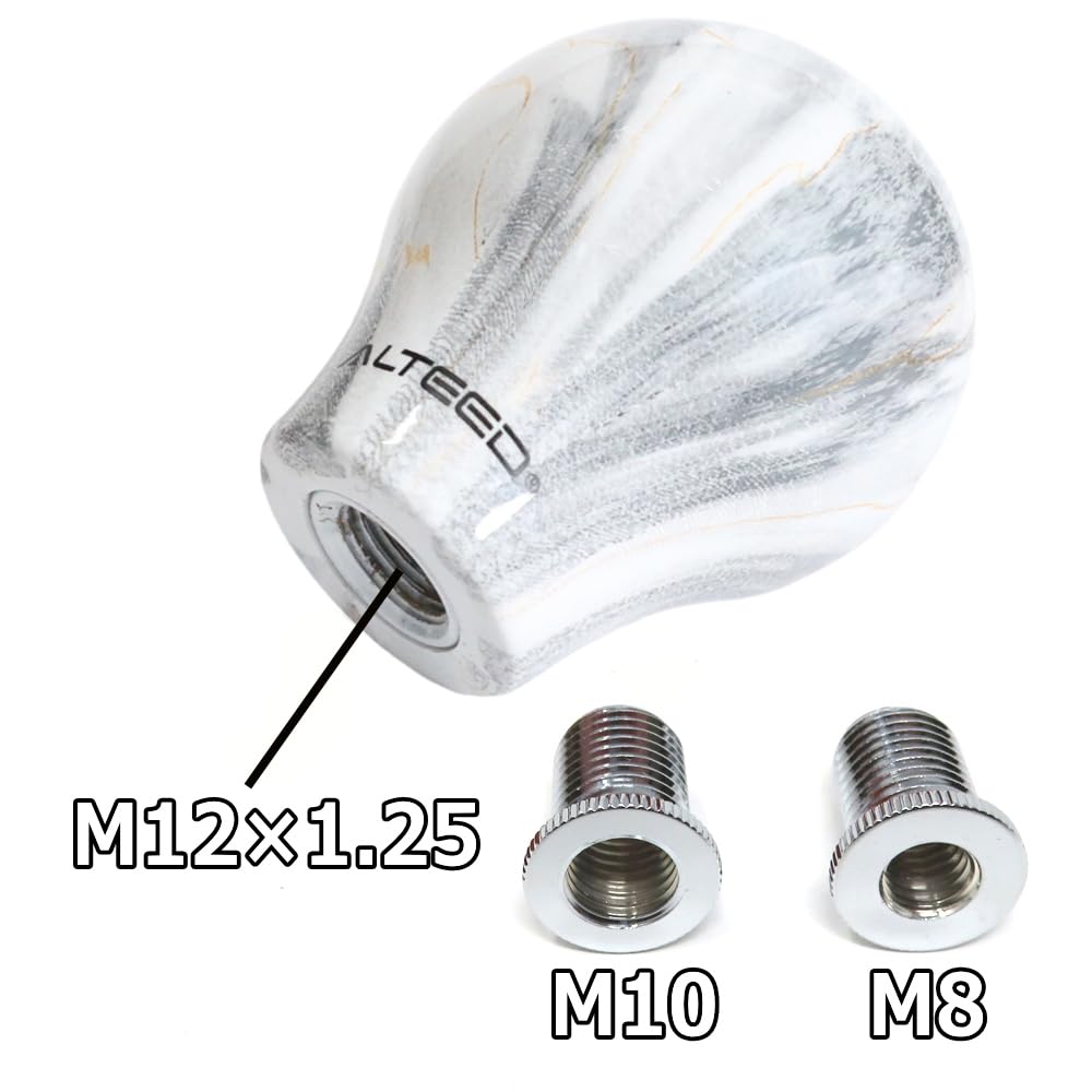 ALTEED Shift ATMT M12 Knob, Spherical, Compatible, M8, M10, (Marble Finish)