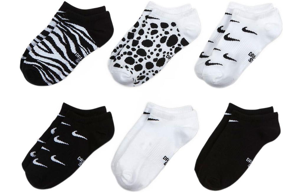 Nike Kids Socks 6 Pack Black White Kids' DA2407-902