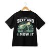 Funny Lawn Mower Slogan Graphic Tee Unisex Retro Casual Gift T-Shirt