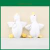 Plush White Goose Hanging Toy With Pp Cotton Fill For Kids Backpack Decor