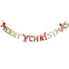Pulling Flag Christmas Ornament Cartoon Santa Claus Party Hanging Banner Decor