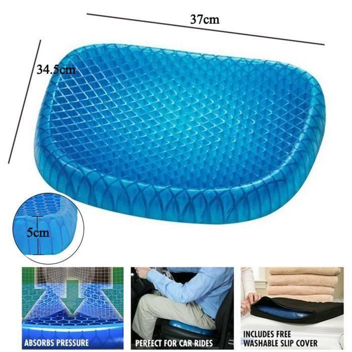 Cojín de Asiento Sitter de Huevo Coussin orthopédique de siège de gel nid d'abeille respirable Coussin de confort Coussin de Chaise Azul